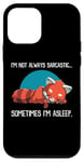 Coque pour iPhone 12 mini Panda rouge sarcastique drôle humour endormi