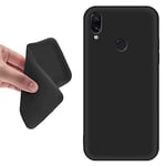 Conçu pour Xiaomi Redmi Note 7 Pro,Coque Silicone Liquide pour Xiaomi Redmi Note 7 Pro(6.3"),Surélevée pour Écran & Caméra,Case Protection Complète 360 Degré,Coque en Silicone-Noir