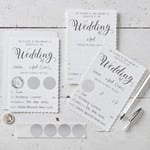 White Scratch The Date Wedding Invitations - Scratch & Reveal