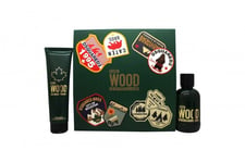 DSQUARED² GREEN WOOD GIFT SET 100ML EDT + 150ML SHOWER GEL - MEN'S FOR HIM. NEW