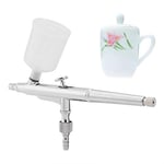 Double Action Airbrush Kit Aiguille Grande Capacite Tasse Pistolet Peinture Art Set Outils pour Ongles Outil De Tatouage(0.5mm)