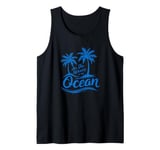 All She Wants Is The Ocean - Retro Summer Tropic Island Tank Top