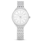 Swarovski Attract Watch, Swiss Made with White Pavé Crystal Encrusted Silver-Tone Face and Stainless Steel Bracelet, from The Attract Collection