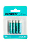 Teknikdelar AAA Batteri Alkaline 1.5V, 4-pak