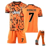 Perfekt set för barn/vuxen fotboll Juventus Hea and Set - Perfet RONALDO-7-orange m