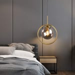 Modern Simplicity Spherical Living Room Hanging Lighting Gold Finish Elegant Country Style Ball Glass Chandelier Kitchen Island Pendant Lighting E14 Ceiling Lighting