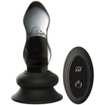 Sinful Vibe Glass Butt Plug with Remote - Black