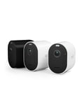 Arlo Pro 5 Wireless Outdoor Home Security Camera, 3 Cam Kit White (2) & Black (1), CCTV, 6-Month Battery, Advanced Colour Night Vision, 2K HDR, 2-Way Audio, With free trial of Arlo Secure Plan