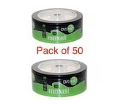 50 x Maxell DVD+R RECORDABLE 16x Speed Blank Discs 4.7GB