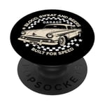 Garage Atelier Mécanique De Voitures Anciennes Drapeau À PopSockets PopGrip Adhésif