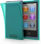 Étui Compatible avec Apple iPod Nano 7 - Coque Protection Silicone pour Lecteur MP3 - Vert-Transparent