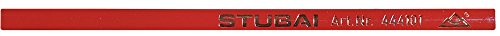 Stubai 444101 Crayon de Menuisier Moyen, Rouge, 240 mm