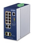 Planet IGS-4215-8UP2T2S IP30 Industrial L2/L4 8-Port 10/100/1000T 802.3bt PoE + 2-Port 10/100/1000T + 2-Port 100/1000X SFP Managed Switch