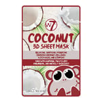 W7 Face Mask - Coconut 3D Sheet Relaxing Collagen Vit E Skincare Smooth Skin