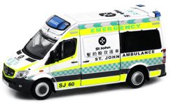 Tiny City 1/76 #166 Mercedes-Benz Sprinter St.John Ambulance (SJ60) Model Car