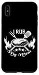 Coque pour iPhone XS Max Texte amusant I Rub My Meat BBQ Dad Accessoire pour fumoir décalé