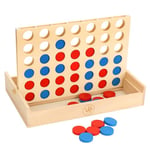 VingaHouse Jeux de société Enfant-Puissance 4 en Bois-Jouet éducatif - Jeu de Voyage Portable - Convient comme Cadeau pour Les Enfants