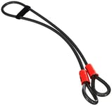 Kryptonite Câble à Double Boucle KryptoFlex 410 - Câble Flexible Torsadé de 10 mm | Utilisable avec les Antivols U et Antivols à Disque | Protection des Accessoires de Vélo | Longueur 120 cm