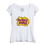 T-Shirt Femme Col Echancré Bubble Bobble Jeux Vidéo Retro Gaming Vintage