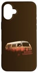 Coque pour iPhone 16 Plus Van Silhouette Coucher de soleil orange