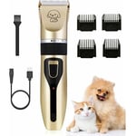 CHOYCLIT Tondeuse Chien Professionnelle, Tondeuse à poils d'animaux, tondeuse à cheveux avec câble USB rechargeable et silencieuse pour chiens et