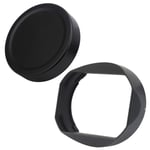 Haoge LH-X16B Square Metal Lens Hood with Metal Cap Kit for Fujifilm Fuji Fujinon XF 16mm F1.4 R WR lens xf16mm/f1.4 Lens