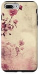 Coque pour iPhone 7 Plus/8 Plus Rose grunge douce subtile florale vintage