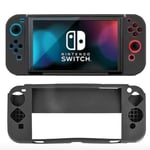 Tikawi Coque Nintendo Switch OLED (7") Silicone Noir - Coque [Anti-Choc] [Souple] [Haute Protection] [Fine et légère]