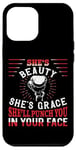 iPhone 12 Pro Max Boxing Girl Vintage She'S Beauty She'S Grace She'Ll Punch Case