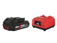 Skil BC1E3110AA, Batteri- og ladersett, Lithium-Ion (Li-Ion), 2,5 Ah, 20 V, Skil, Sort, Rød