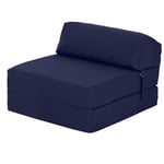 Chaise Pliante Z-Fold Confortable, Canapé-lit Futon léger, Housse Souple et résistante à l'eau, Matelas Zbed de Conception Ergonomique - Marine