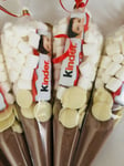 Kinder Handmade Milk Hot Chocolate, Buttons, Bar & Marshmallows Cone - 1 Cone