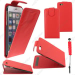 Ebeststar ® Pour Apple Iphone 6s 6 Plus Écran 5,5" - Housse Coque Etui Simili Cuir À Rabat Vertical + Mini Stylet, Couleur Rouge [Dimensions Precises De Votre Appareil : 158.1 X 77.8 X 7.1 Mm, Écran 5.5'']