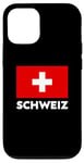 Coque pour iPhone 12/12 Pro Switzerland Flag Schweiz Suisse Swiss White Red