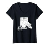 Womens Moomin 80th Anniversary Moomintroll & Co By The Fireplace V-Neck T-Shirt