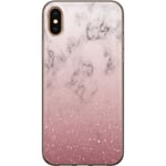 Apple iPhone X Transparent Mobilskal Glitter och marmor