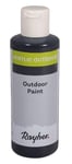 Rayher Outdoor Paint Peinture Acrylique extérieur Flacon 80 ML Noir, 35070576