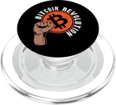 Bitcoin Crypto Revolution Fist Bitcoin Revolution PopSockets PopGrip for MagSafe