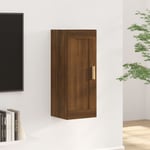 Armoire murale，Meuble de rangement，Armoire suspendue Chêne marron 35x34x90 cm Bois d'ingénierie CFW34508