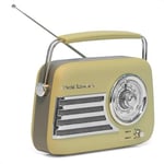 Madison - FREESOUND-VR40OGR-MAT - 30W Vintage Long Battery Radio - Bluetooth, USB & FM - Olive Green Matte - Vintage, Nostalgic, Retro