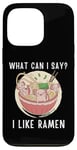 Coque pour iPhone 13 Pro Mignon Kawaii Axolotl What Can I Say I Like Ramen Nouilles