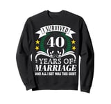 40th Wedding Anniversary Golden Wedding Gift Idea Couple Sweatshirt