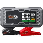 Booster Batterie Voiture 4000A 21800mAh, Portable Jump Starter (Jusqu’à 10,0L Gaz/9,0L Diesel), YaberAuto Démarreur de Voiture avec Câble Rallongé, Grand Écran et Lumière LED