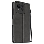 Avizar Folio case for Asus Zenfone 11 Ultra Wallet with hand strap, Black