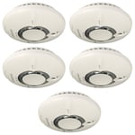 5 x Fireangel WST-630T Wi-Safe2 Wireless Smoke Alarms Thermoptek Lithium Battery