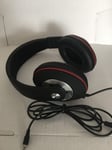 Deluxe Headset For Tablets, iPads, Smart Phones HCL With In Line Mic BLACK & RED