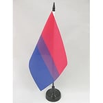 Drapeau de table Bisexuel 21x14cm - PETIT Drapeaux DE BUREAU bisexuel - Arc en Ciel - Rainbow 14 x 21 cm - AZ FLAG