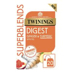 Twinings Superblends Digest Ginger & Turmeric with Fig 20 Teabags