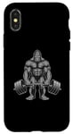 Coque pour iPhone X/XS Bigfoot Haltérophilie Drôle Fitness Gym Entraînement Homme