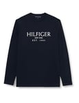 Tommy Hilfiger Men's Bt-Big Hilfiger Ls Tee-b Mw0mw37917 L/S T-Shirt, Blue (Desert Sky), XXL